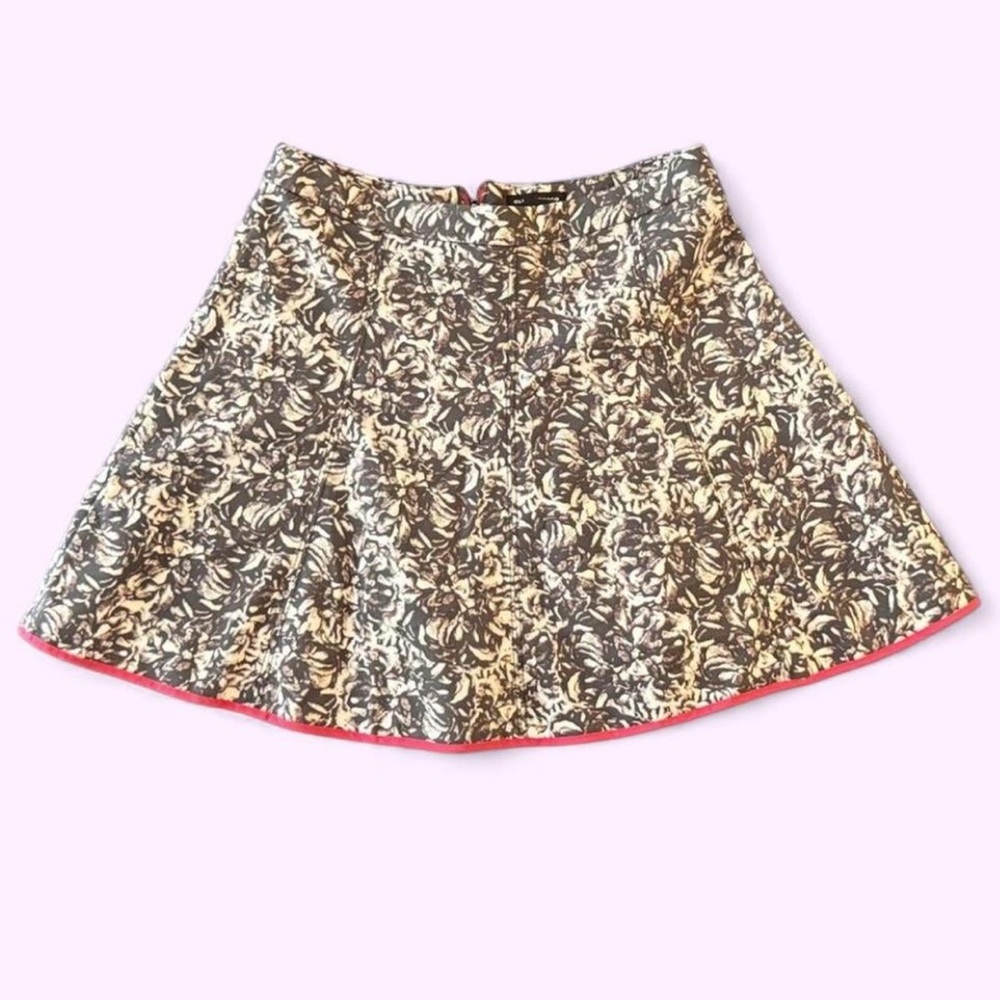Club Monaco Luxury 100% Silk Trim Floral Skirt - Pristine - Size 0